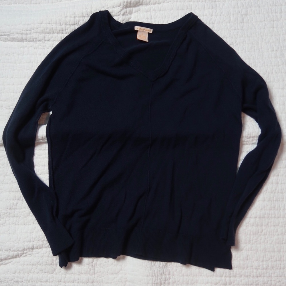 Navy Long Line sweater